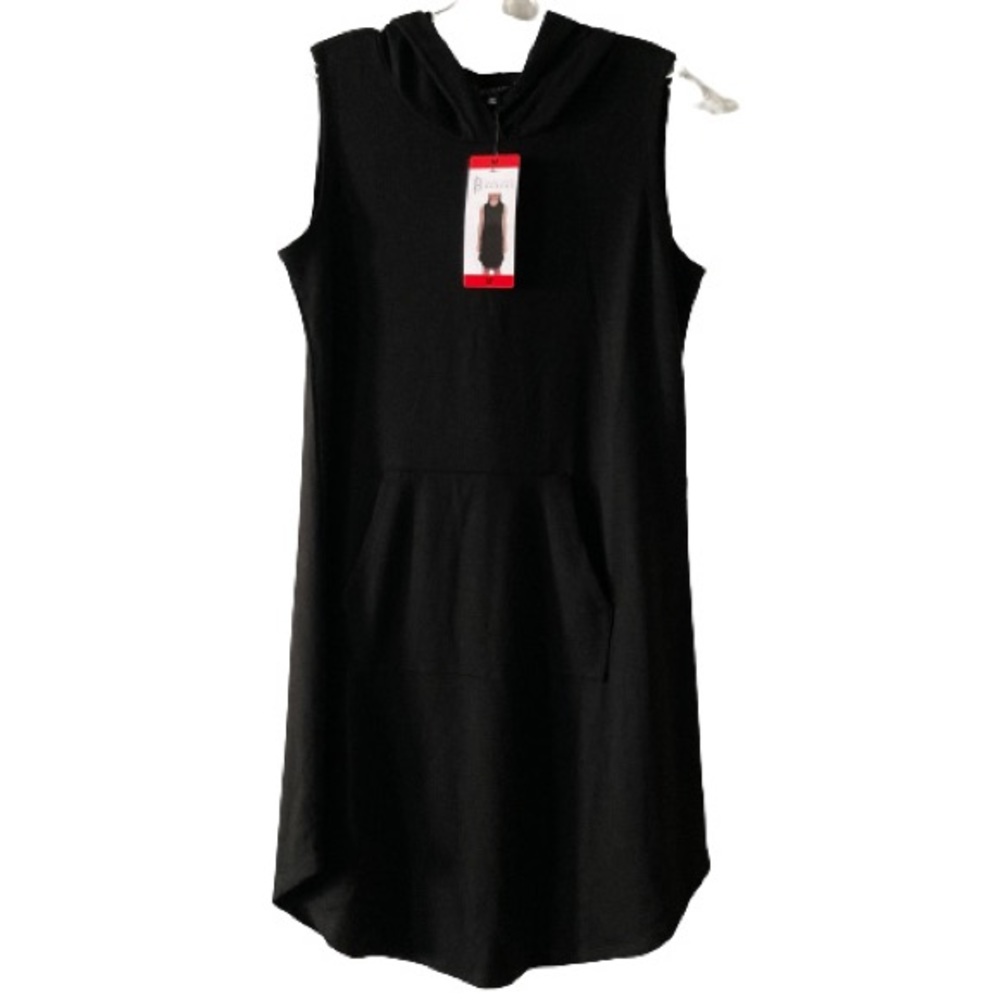 Bobeau Sleeveless Hoodie Dress Womens Medium Black NWT